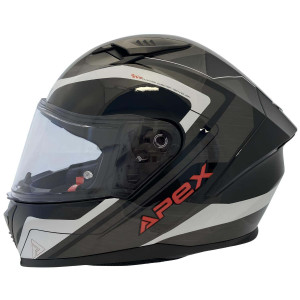 Apex FI100 Integralhelm Valencia grau schwarz rot Gr. M 57/58