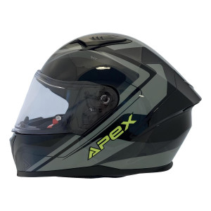 Apex FI100 Integralhelm Valencia schwarz grau gelb Gr. M 57/58