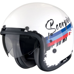 Scorpion Belfast Evo Helm ADONIS Weiss Rot Blau Gr. L 58/59