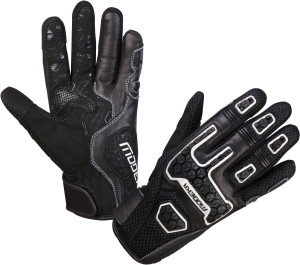 Modeka DRACON Motorradhandschuhe schwarz weiß Gr. 9 / L