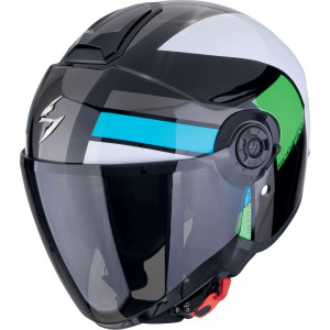 Scorpion EXO-CITY II 2 BLUR Schwarz Weiss Grün Gr. M 57/58