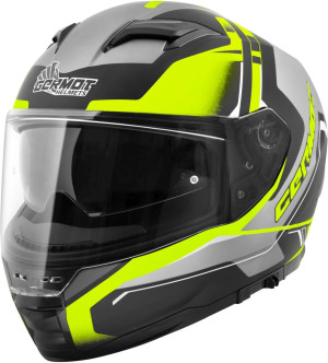 Germot GM 350 Integralhelm matt schwarz fluo gelb Gr. M 57/58