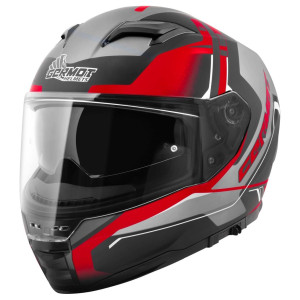 Germot GM 350 Integralhelm matt schwarz rot Gr. S 55/56