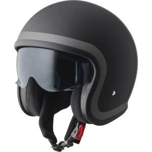 GMS Ride Jethelm schwarz matt grau Gr. L 59/60