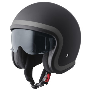 GMS Ride Jethelm schwarz matt grau Gr. M 57/58
