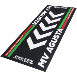 Biker Outfit Motorradteppich MV Agusta schwarz Werkstatt Garagenmatte