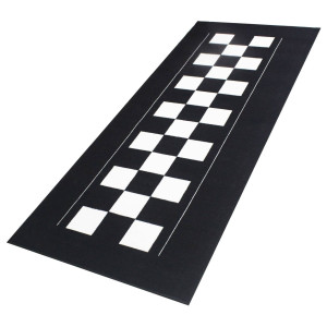 Biker Outfit Motorradteppich Checker Board Werkstatt Garagenmatte
