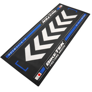 Biker Outfit Motorradteppich Race Ready Blue Werkstatt Garagenmatte
