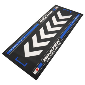Biker Outfit Motorradteppich Race Ready Blue Werkstatt Garagenmatte