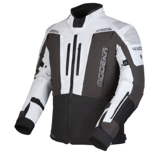 Modeka HYDRON Motorradjacke hellgrau dunkelgrau schwarz Gr. 3XL