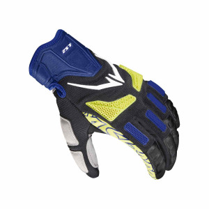 LS2 Ravin Motorradhandschuhe blau H-V gelb Gr. L