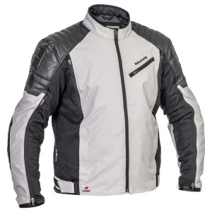 Halvarssons SOLBERH Motorradjacke Herren hellgrau schwarz Gr. 54