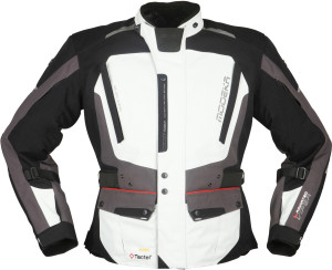 Modeka Viper LT Jacke Hellgrau Dunkelgrau Schwarz Gr. XL