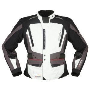 Modeka Viper LT Jacke Hellgrau Dunkelgrau Schwarz Gr. XL