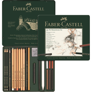 Faber Castell PITT Monochrome Set medium 21er Metalletui