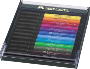 Faber Castell Tuschestift PITT artist pen B  12er Set Basic