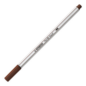 Premium-Filzstift mit Pinselspitze für variable Strichstärken - STABILO Pen 68 brush - Einzelstift - braun