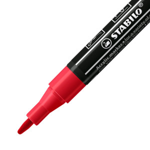 Acrylmarker - STABILO FREE Acrylic - T100 Rundspitze 1-2mm - Einzelstift karmin