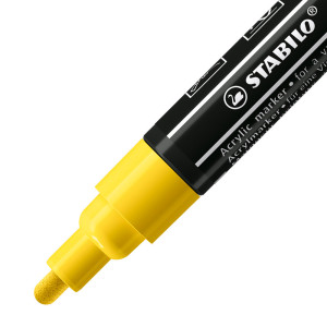 Acrylmarker - STABILO FREE Acrylic - T300 Rundspitze 2-3mm - Einzelstift - gelb