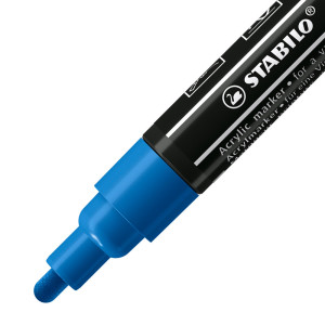 Acrylmarker - STABILO FREE Acrylic - T300 Rundspitze 2-3mm - Einzelstift - dunkelblau