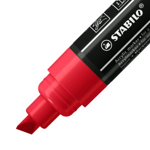 Acrylmarker - STABILO FREE Acrylic - T800C Keilspitze 4-10mm - Einzelstift - karmin