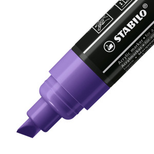 Acrylmarker - STABILO FREE Acrylic - T800C Keilspitze 4-10mm - Einzelstift - violett