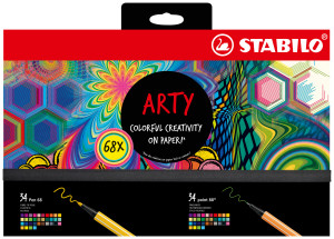 Stifte-Set  STABILO ARTY Creative Set 68er Pack  Fineliner &amp; Premium-Filzstifte