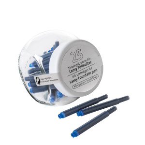 Tintenpatronen Blau für Lamy 25er Glas