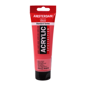 Neu! Amsterdam Acrylfarbe 120 ml Metallicrot