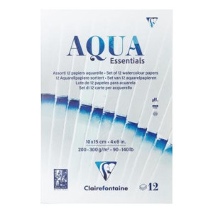 Clairfontaine Aqua Essentials Aquarellblock 10x15cm 200-300 g/m²