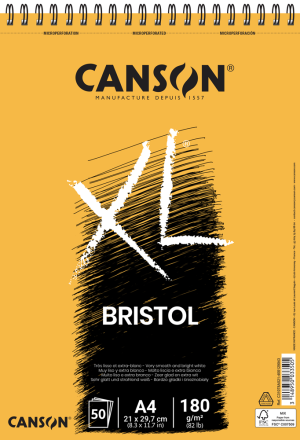 CANSON XL A4 Bristol Spiralbindung