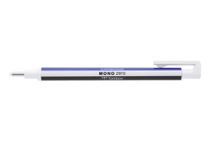Tombow MONO zero / weiß/blau/schwarz - runde Spitze ∅ 2,3mm