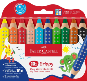 Faber-Castell Buntstft Grippy 10er Set / Angebot mit Spitzer