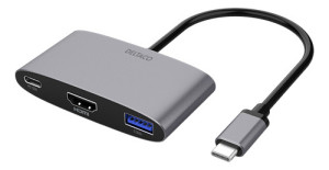 Deltaco USB-C Multiport till HDMI-adapter med USB/USB-C PD 100W 4K 60Hz