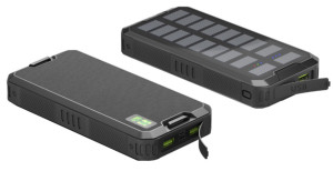 Goobay PowerBank batteri på 20.000mAh med solcellsladdning