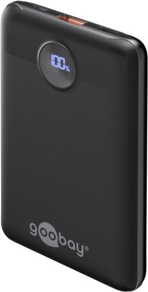 Goobay powerbank 10 000 mAh med 1x USB-A och 1x USB-C med stöd för PD 22.5W
