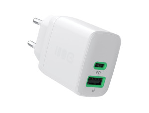 GreenCell snabbladdande USB-C och USB-A strömadapter 30W