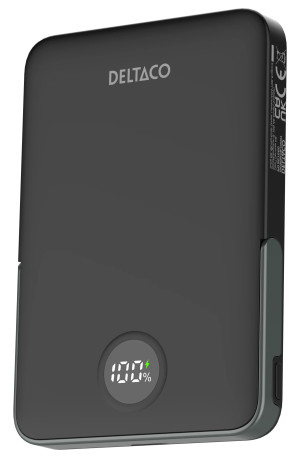 Deltaco powerbank 5000 mAh med trådlös laddning 15W och MagSafe
