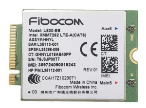 Intel Fibocom L830-EB LTE 4G-modem WWAN-kort till HP 830 G6, 840 G6, 430 G6, 640 G6 m.fl.
