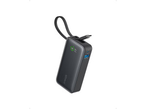 Anker powerbank 10 000 mAh 30W med inbyggd USB-C-kabel och 1x USB-C 1x USB-A