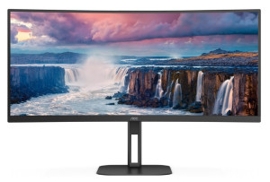 AOC CU34V5C 34" (3440 x 1440) Välvd ultrabred skärm med USB-C PD 65W och högtalare