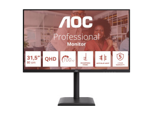 AOC 32" Q32E4U QHD (2560 x 1440) 100 Hz LED-skärm med IPS-panel