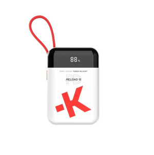 Skross powerbank 10 000 mAh 20W PD med inbyggd USB-C-kabel