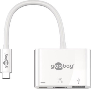 Goobay USB-C Multiport till HDMI-adapter med USB- och USB-C-port PD 60W 4k@30Hz 2K@60Hz