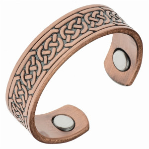 Obrączka miedziana,  zdrowotna -  zdobiona