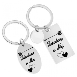 Breloki dla par z grawerem prezent na walentynki