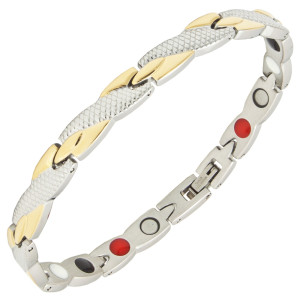 Bransoletka magnetyczna damska pozłacana zdrowotna