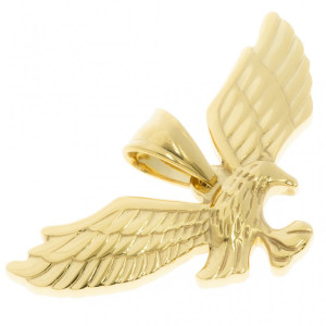 Zawieszka męska orzeł pozłacana stal 316l wisiorek