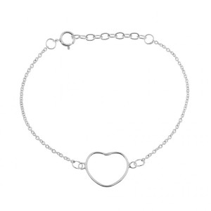 Srebrna bransoletka damska serce srebro 925
