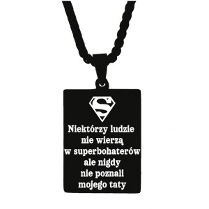 Nieśmiertelnik z grawerem dla taty łańcuszek ankier prezent